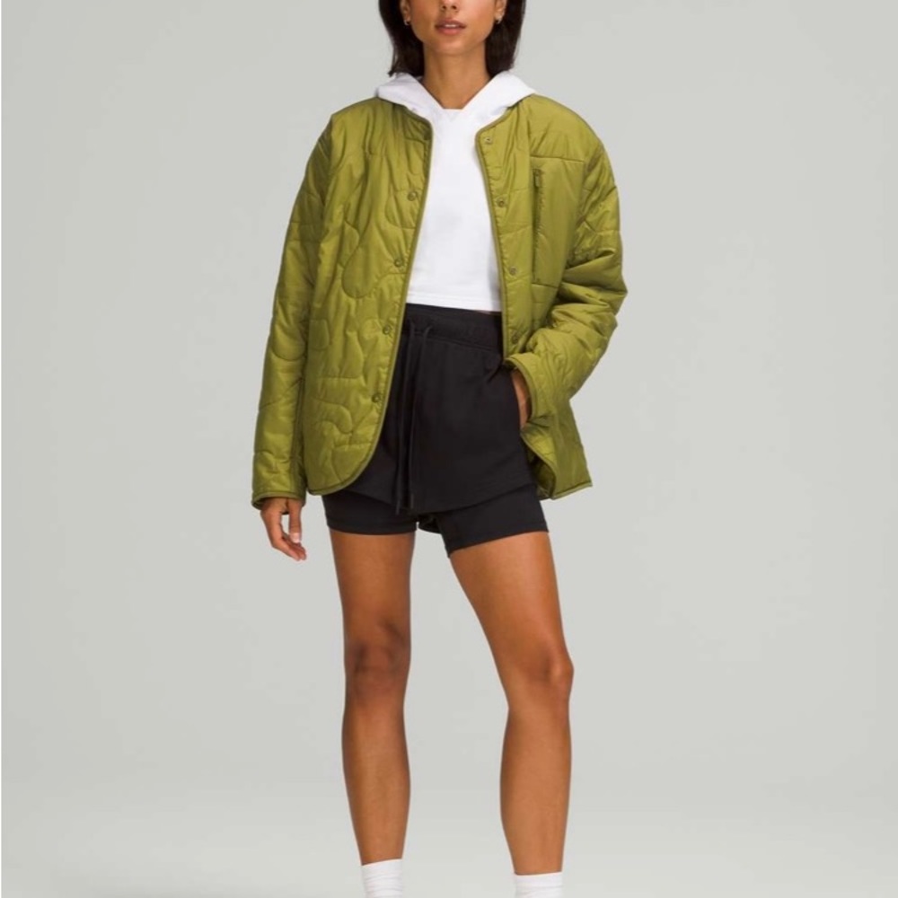 Lululemon Insulated Quilted Jacket Heathered Juniper Green 4